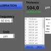 Screenshot of coating thickness software for Smart UE1