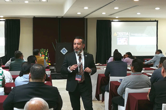 Bernardo Ordonez (Testia Technical Sales Manager) speaking at Mexican NDT Conference 2019