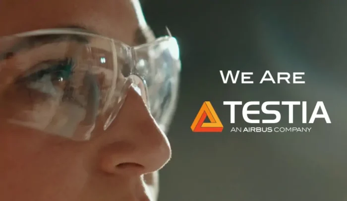 Pantalla de título del vídeo "We are Testia"